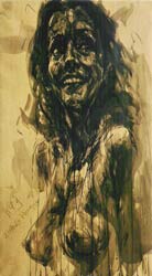  Zhang Hongyu - encre de Chine et fusain sur papier - Collection prive